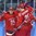 GANGNEUNG, SOUTH KOREA - FEBRUARY 21: Sergei Kalinin #21 of the Olympic Athletes from Russia celebrates with Alexander Barbanov #94, Ilya Kovalchuk #71 and Mikhail Grigorenko #25 after scoring a second period goal against Norway during quarterfinal round action at the PyeongChang 2018 Olympic Winter Games. (Photo by Andre Ringuette/HHOF-IIHF Images)

